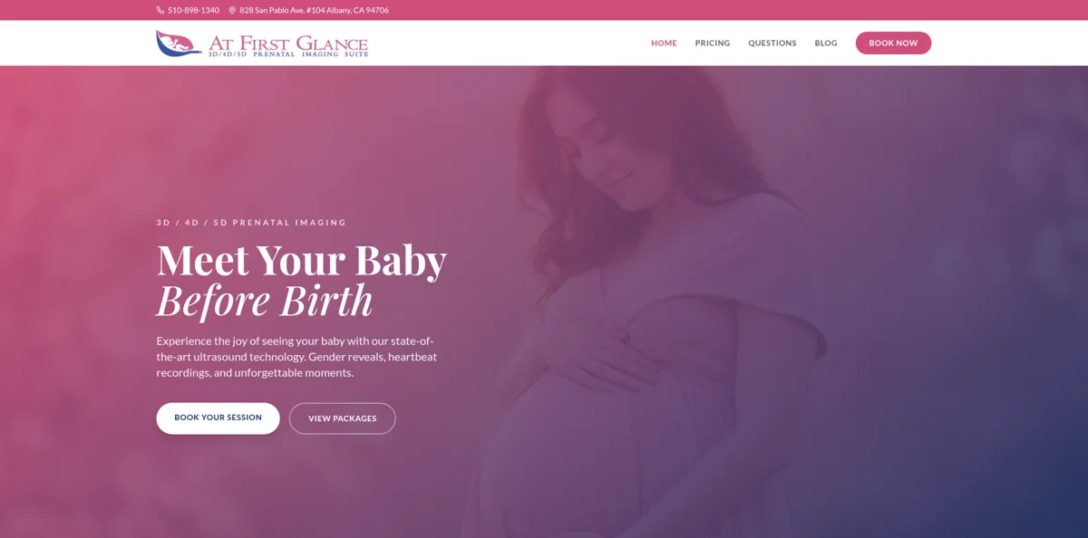 At First Glance website homepage