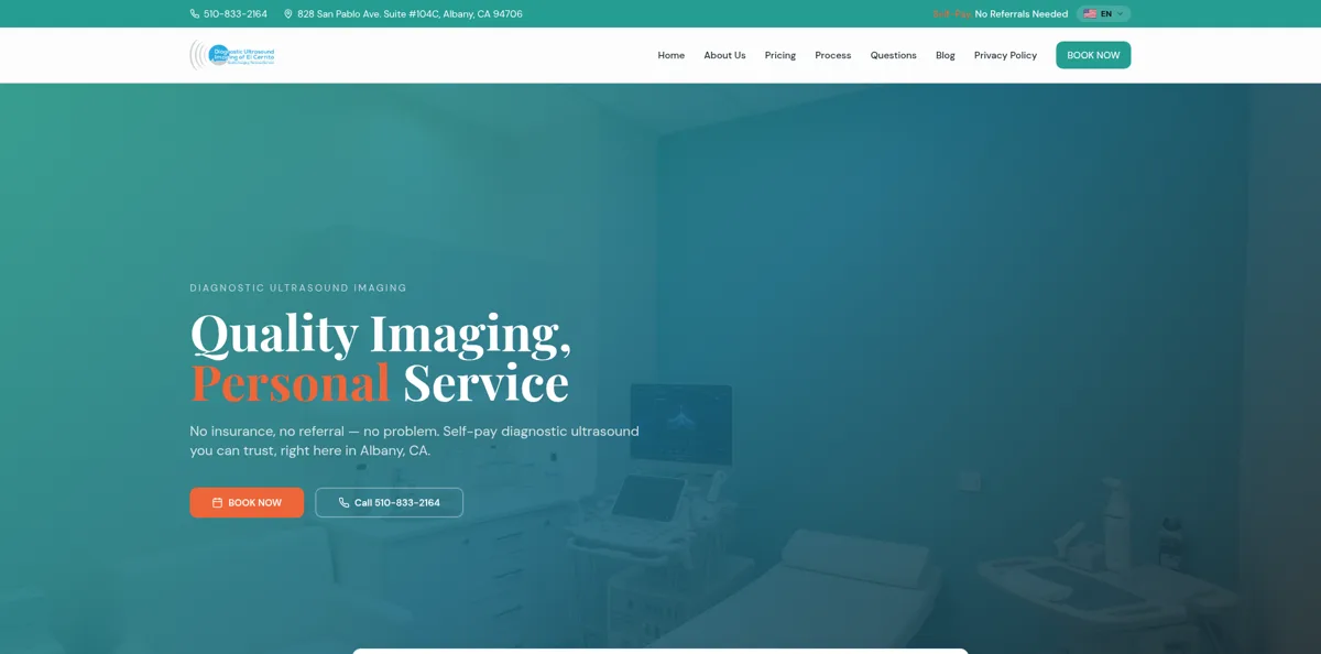 ECU — Diagnostic Ultrasound Imaging website homepage